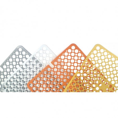 Set de 3 tapis d'évier en plastique - Orange - 30 x 30 / 30 x 39 cm