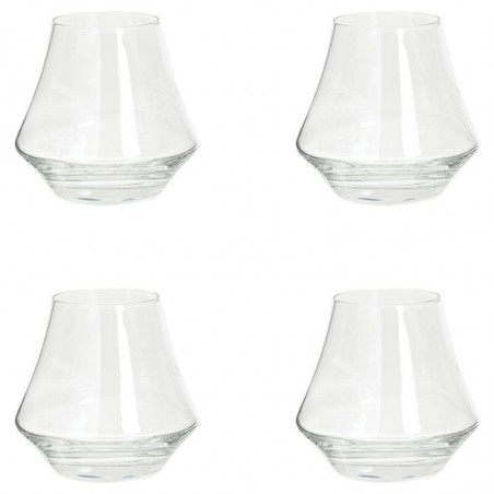 Lot de 4 verres à whisky - 29cl - Transparent - D 9 cm