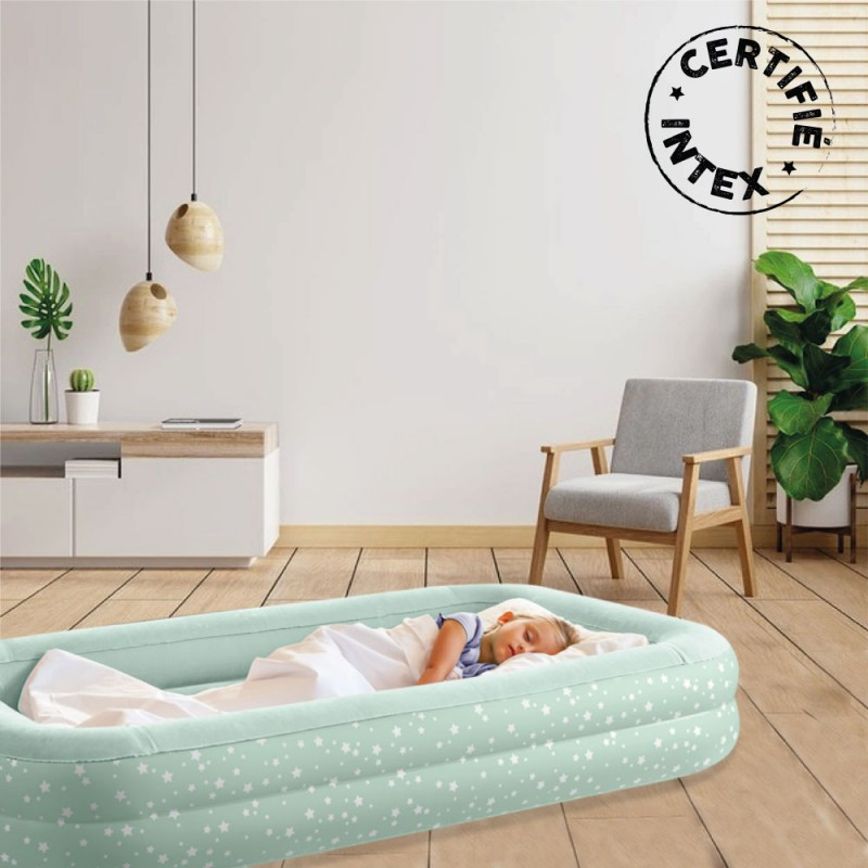 Matelas gonflable floqué pour enfant Intex - Bleu