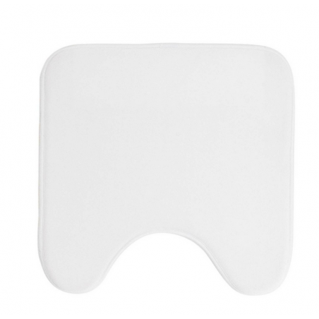 Tapis contour WC en microfibre - Blanc - 45 x 45 cm