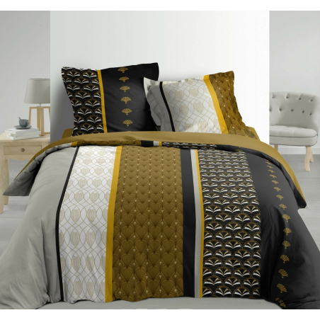 Parure de lit 3 pièces 100% coton avec différents motifs - Multicolor - 260 x 240 cm