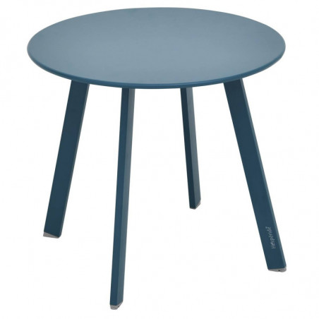 Table d'appoint ronde en acier - Bleu - D 50 x H 45 cm - Gamme Saona