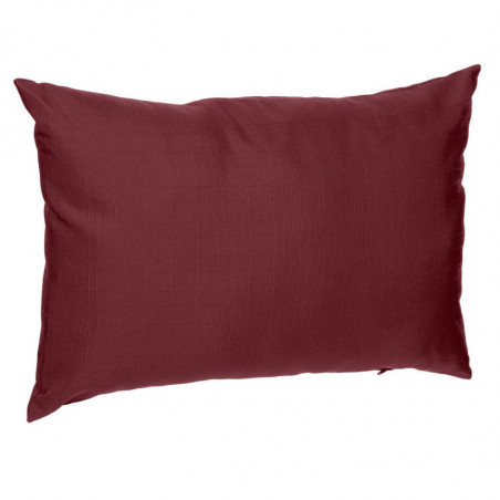 Coussin d'extérieur déhoussable - Rouge bordeaux - 50 x 30 cm - Gamme Korai