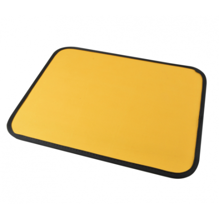 Tapis de repas antidérapant pour animaux - Jaune - L 45 x 35 cm