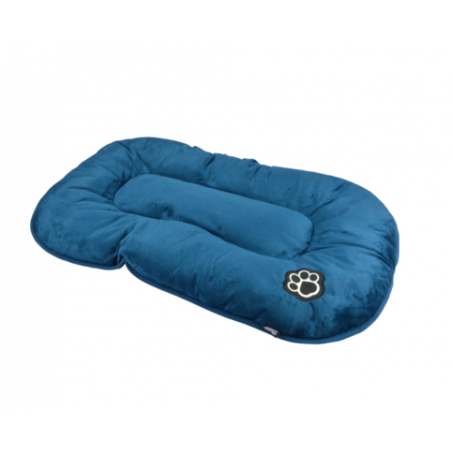 Coussin flocon réversible en velours pour animaux - Bleu - L 69 x l 45 cm - Gamme Patchy