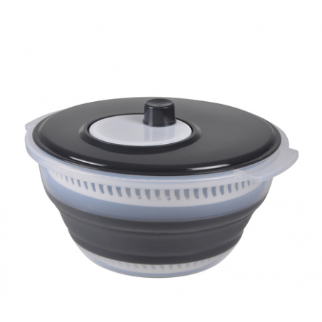Essoreuse à salade rétractable en plastique - Gris - 28 x H 15 cm