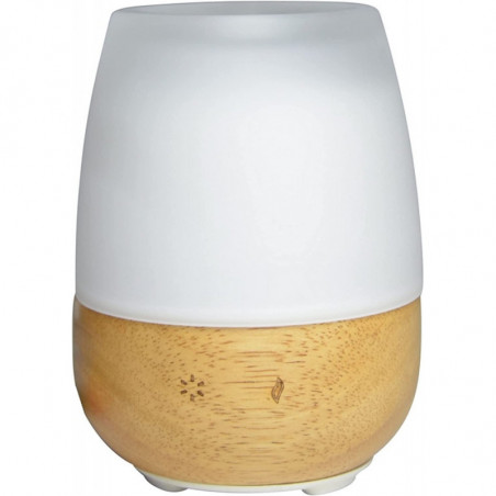 Diffuseur de parfum ultrasonic Jolisia en bois et verre - Beige - H 15 cm