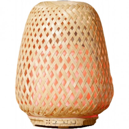 Diffuseur de parfum ultrasonic Olaki en bambou - Beige - H 20 cm