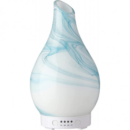 Diffuseur de parfum ultrasonic YangTsé - Blanc effet marbre - H 25 cm