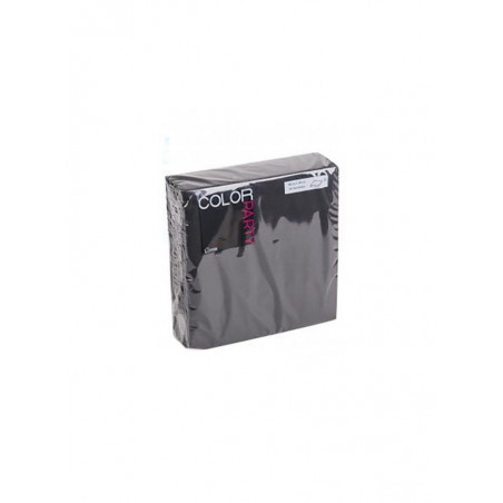 Paquets de 30 serviettes jetables en papier - Noir - 30 x 38 cm