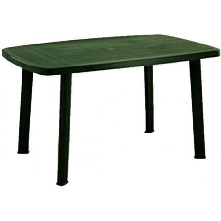 Table de jardin rectangle "Faretto" en plastique - Bleu vert - L 100 x l 70 x H 72,5 cm