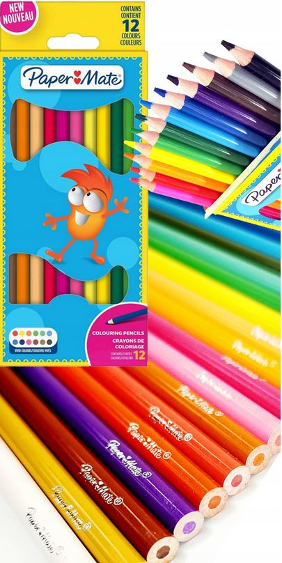 Loisirs créatifs - Boîte de 12 crayons de couleur Paper Mate - Multicolore