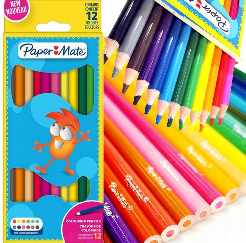 Boîte de 12 crayons de couleur Paper Mate - Multicolore