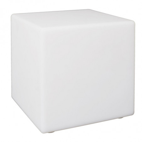 Lampe cube d'extérieur avec télécommande - Blanc - 25 x 25 x 25 cm