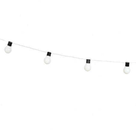 Guirlande avec 10 boules lumineuses - Blanc - L 180 cm