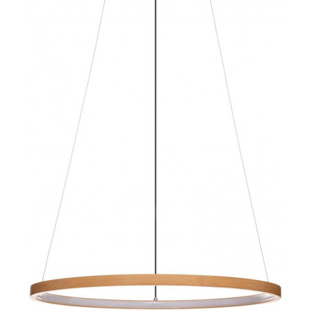 Suspension luminaire en bambou et métal - D 50 cm