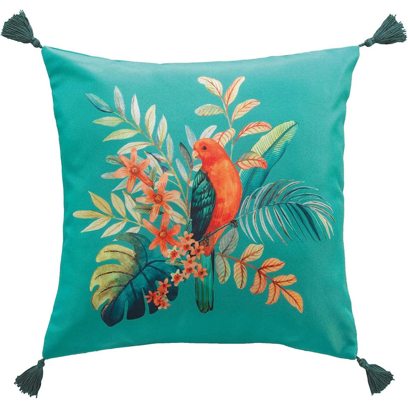 Coussin rectangle Panis à imprimé oiseaux colorés - Multicolore - 40 x 40 cm