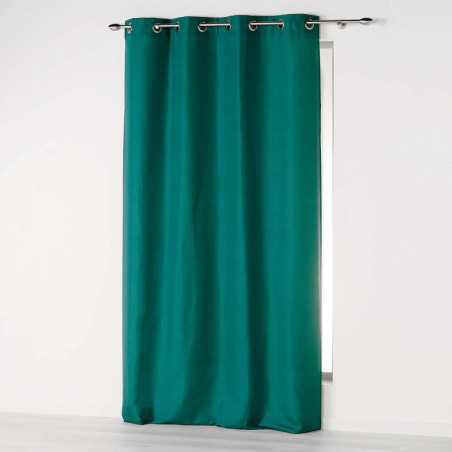 Rideau à 8 oeillets en microfibre "Absolu" - Vert émeraude - 140 x 260 cm
