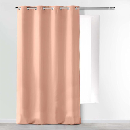 Rideau à 8 oeillets en microfibre "Absolu" - Rose pale - 140 x 260 cm