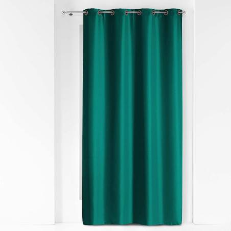 Rideau à 8 oeillets "Essentiel" - Vert emeraude - 140 x 260 cm