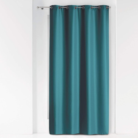 Rideau à 8 oeillets "Essentiel" - Bleu pétrole - 140 x 260 cm