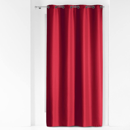 Rideau à 8 oeillets "Essentiel" - Rouge - 140 x 260 cm