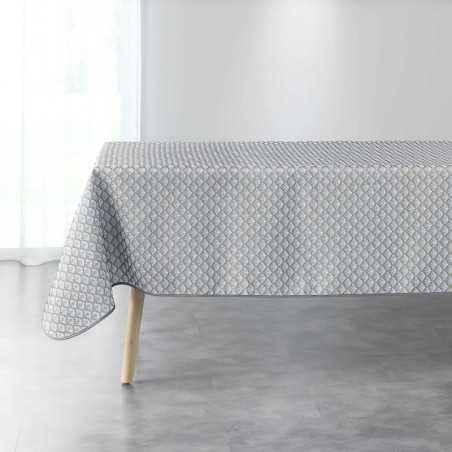 Nappe rectangle imprimé éventails "Artchic" - Blanc - 150 x 240 cm