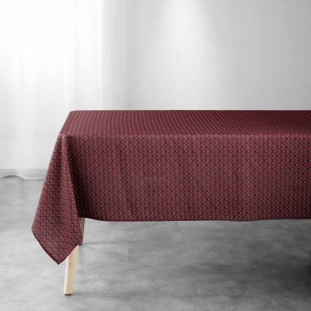 Nappe rectangle imprimé éventails "Artchic" - Bordeaux - 150 x 240 cm