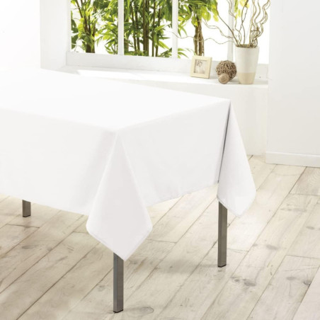 Nappe rectangle "Essentiel" - Blanc - 140 x 250 cm