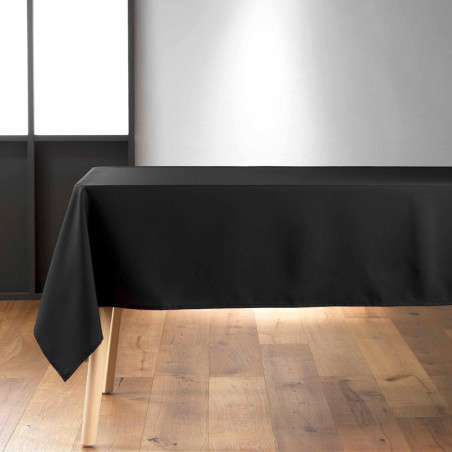 Nappe rectangle "Essentiel" - Noir - 140 x 250 cm