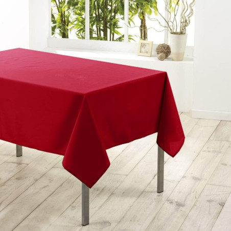 Nappe rectangle "Essentiel" - Rouge - 140 x 250 cm