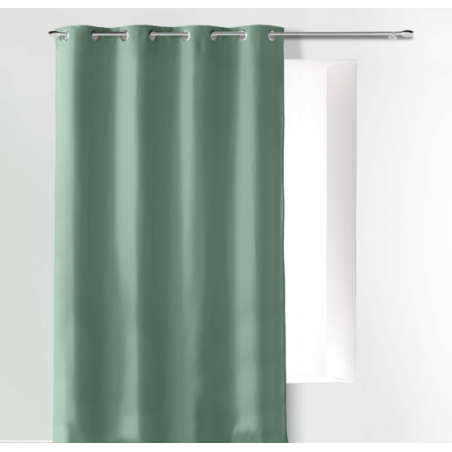 Rideau à 8 oeillets en microfibre "Absolu" - Vert sauge - 140 x 260 cm