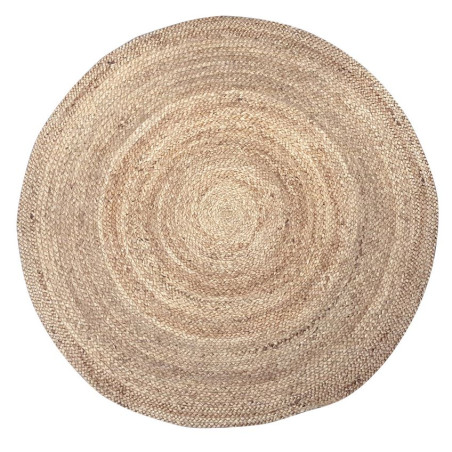 Tapis rond D 110 cm en jute naturelle - Beige