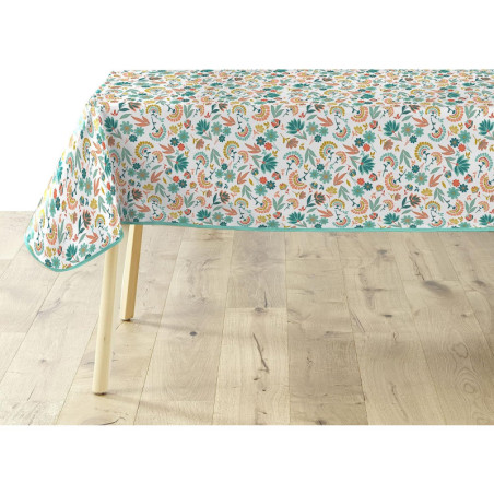 Nappe rectangle en PVC imprimé végétal "Indiana" - Multicolore - 140 x 240 cm