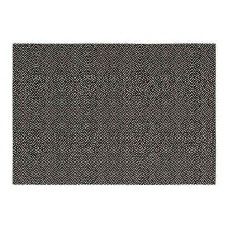 Tapis d'intérieur rectangle tissé "Azek" - Noir - 160 x 230 cm