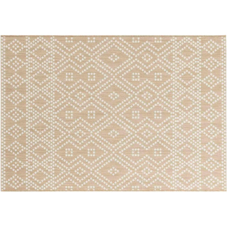 Tapis d'intérieur rectangle tissé à motifs "Tania" - Beige - 120 x 170 cm