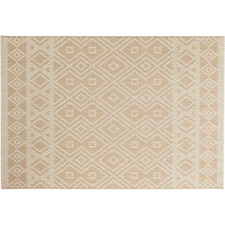 Tapis d'intérieur rectangle tissé à motifs "Tania" - Beige - 160 x 230 cm
