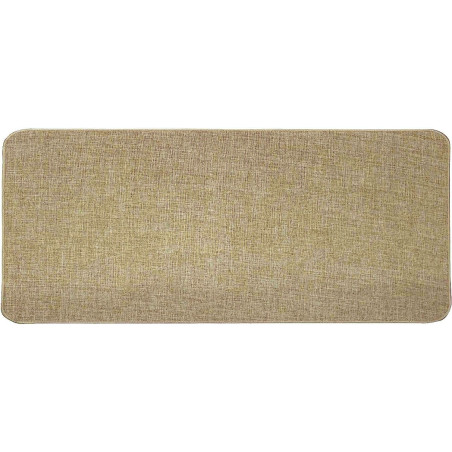 Tapis d'intérieur rectangle tissé uni "Manea" - Beige - 45 x 120cm