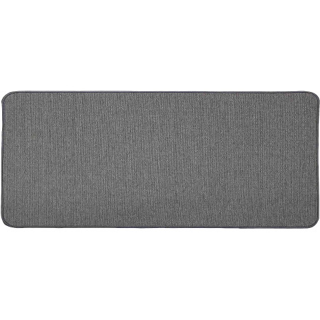 Tapis d'intérieur rectangle tissé uni "Manea" - Gris - 45 x 120cm