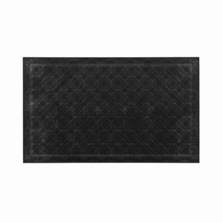 Tapis Rectangle à grattoir en PVC "Picoto" - Noir - 44 x 74 cm