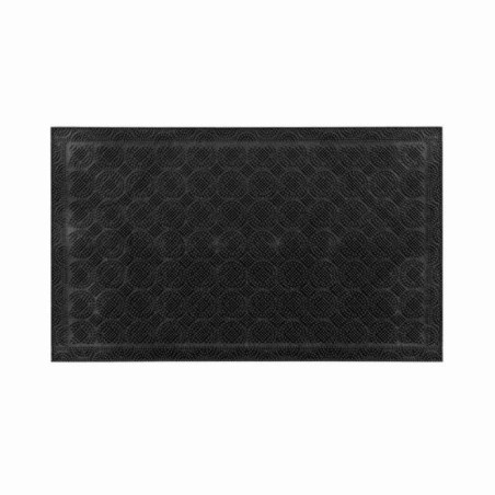 Tapis Rectangle à grattoir en PVC "Picoto" - Noir - 44 x 74 cm