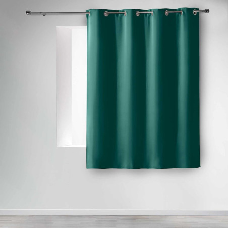 Rideau occultant à oeillets - Vert Emeraude - 135 x 180 cm