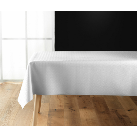 Sous nappe en PVC "Bulgo" - Blanc - 140 x 140 cm