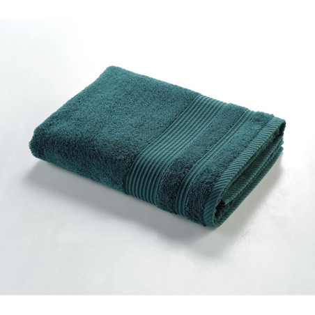 Drap de douche en coton éponge - Vert émeraude - 70 x 130 cm