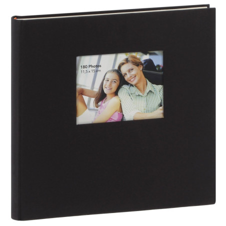 Album photos à feuillets adhésifs pour 240 photos 10x15 cm ou 180 photos 11,5x15 cm - Noir - l 33 x L 34 cm
