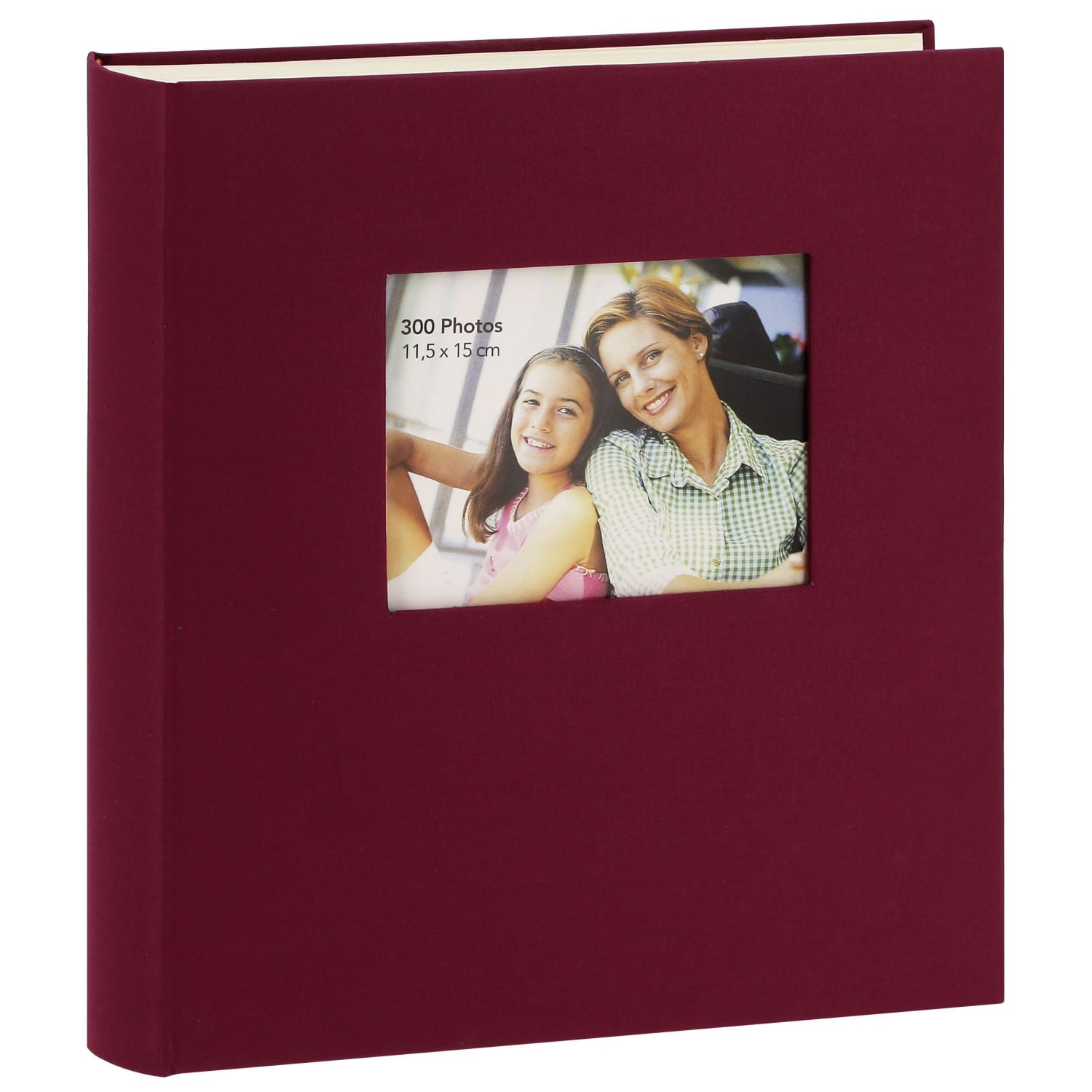 Album photos traditionnel pour 300 photos 10x15 cm ou 300 photos 11,5x15 cm  - Bordeaux - l 32 x L 29 cm