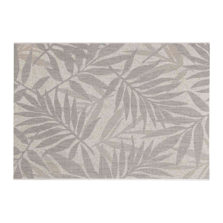 Tapis d'intérieur rectangle tissé à motif feuilles " Palmyre" - Beige - 120 x 170 cm