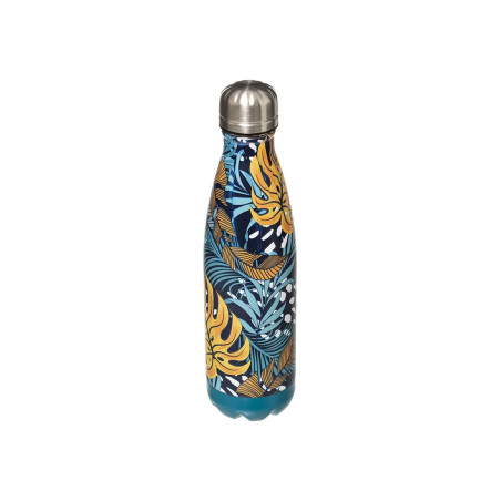 Bouteille isotherme en inox 0,5L à motifs tropical - Multicolore - Modèle aléatoire