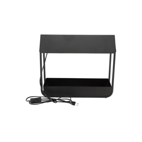 Petite serre de culture avec lampe de croissance en aluminium - Noir - L 42,4 x l 17,5 x H 36,5 cm