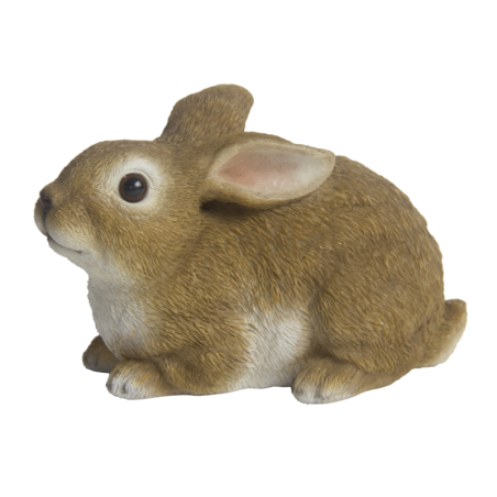 Figurine de lapin couché M - L 15,5 x P 9,1 x H 9,8 cm - Polyrésine